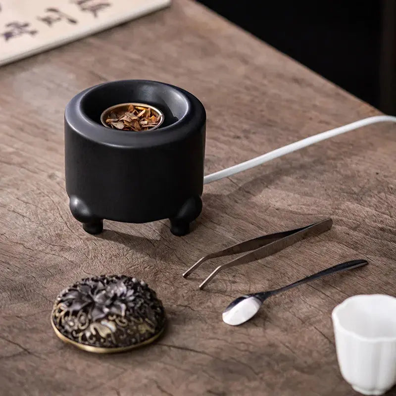 ATELIER-TIBET – Brûleur d’Encens Électrique en Céramique pour Poudres & Résines