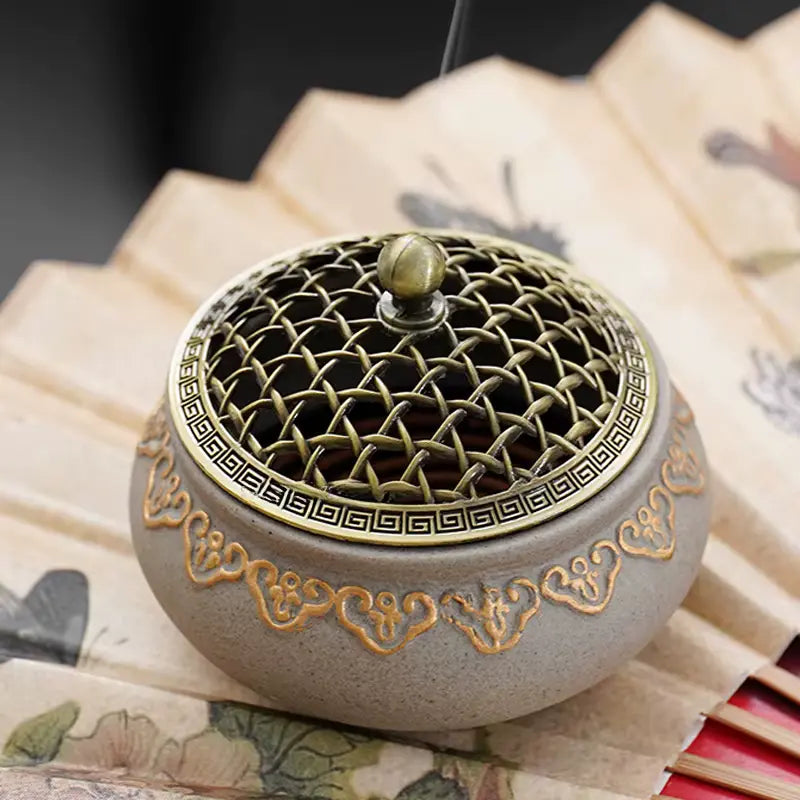 ATELIER-TIBET – Brûleur d’Encens en Céramique Zen, Sérénité & Élégance