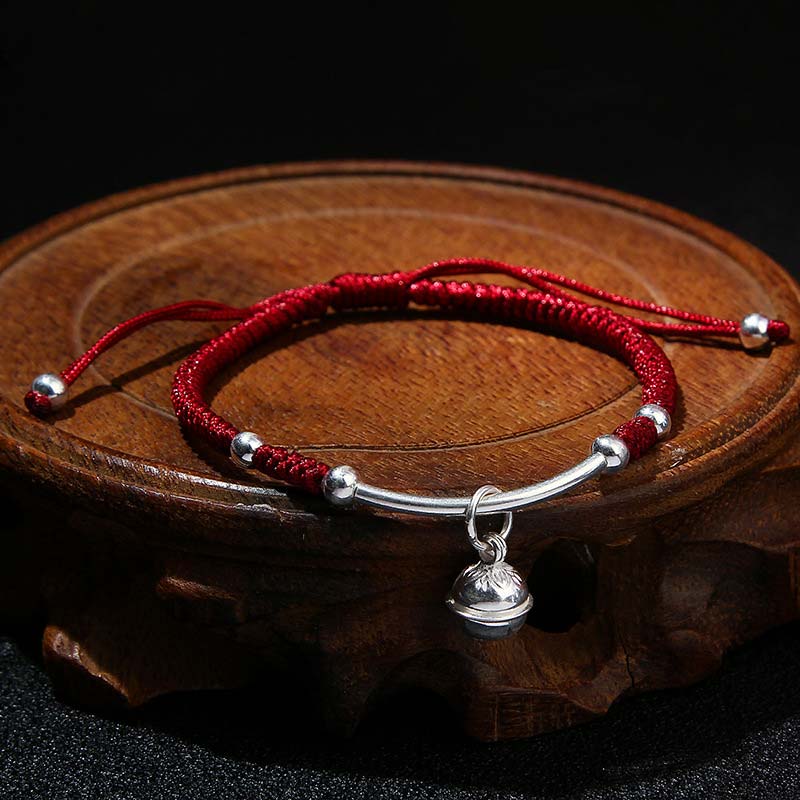 ATELIER-TIBET – Bracelet Unisexe à Grelot Rouge (Fil Rouge Protecteur)