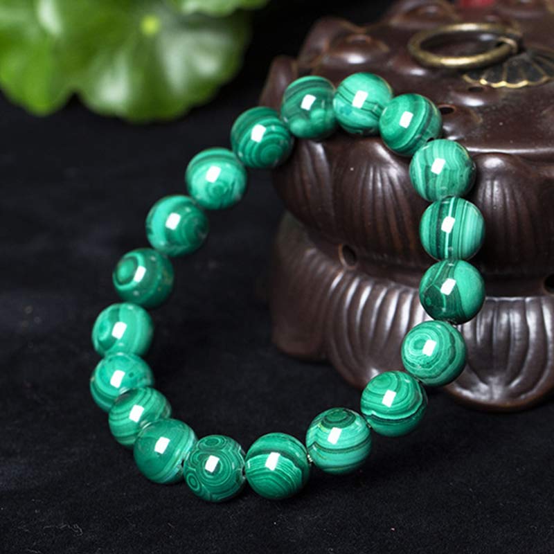 ATELIER-TIBET – Bracelet en Malachite Naturelle 12 mm | Équilibre & Protection Symbolique