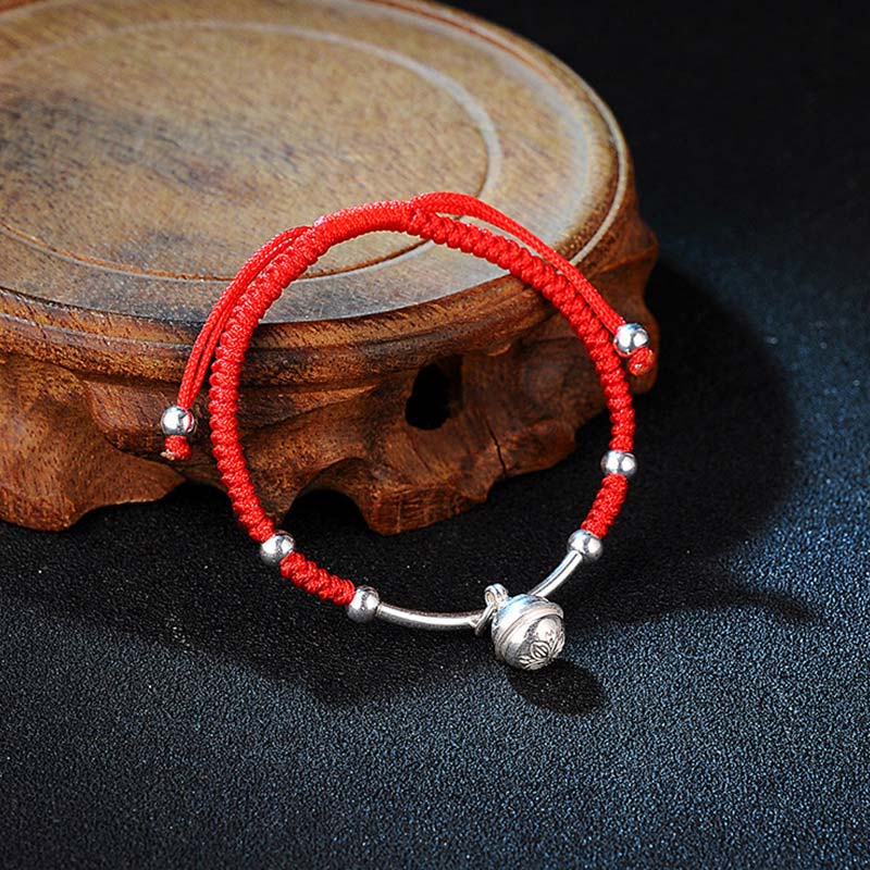 ATELIER-TIBET – Bracelet Unisexe à Grelot Rouge (Fil Rouge Protecteur)