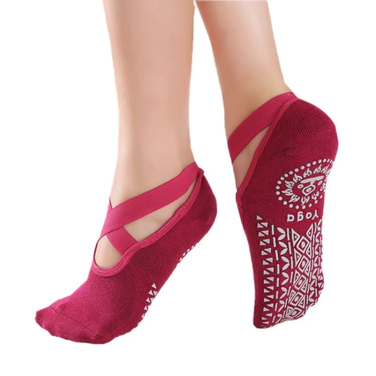 ATELIER-TIBET – Chaussettes de Yoga Antidérapantes en Coton Naturel