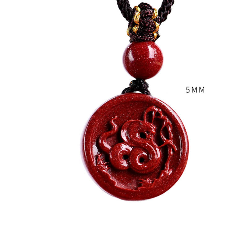 ATELIER-TIBET – Collier Zodiaque Chinois en Cinabre Naturel