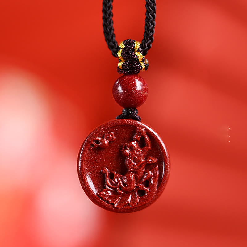 ATELIER-TIBET – Collier Zodiaque Chinois en Cinabre Naturel