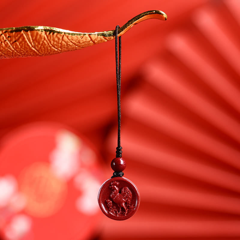 ATELIER-TIBET – Collier Zodiaque Chinois en Cinabre Naturel