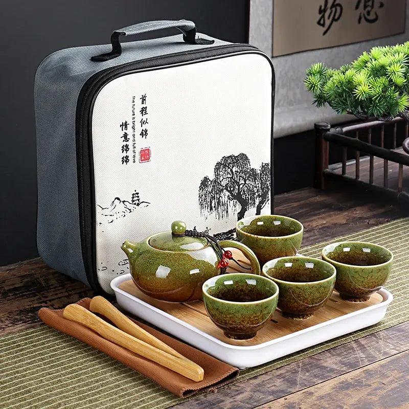 ATELIER-TIBET – Service à Thé Portable en Céramique, Rituels Zen & Voyages