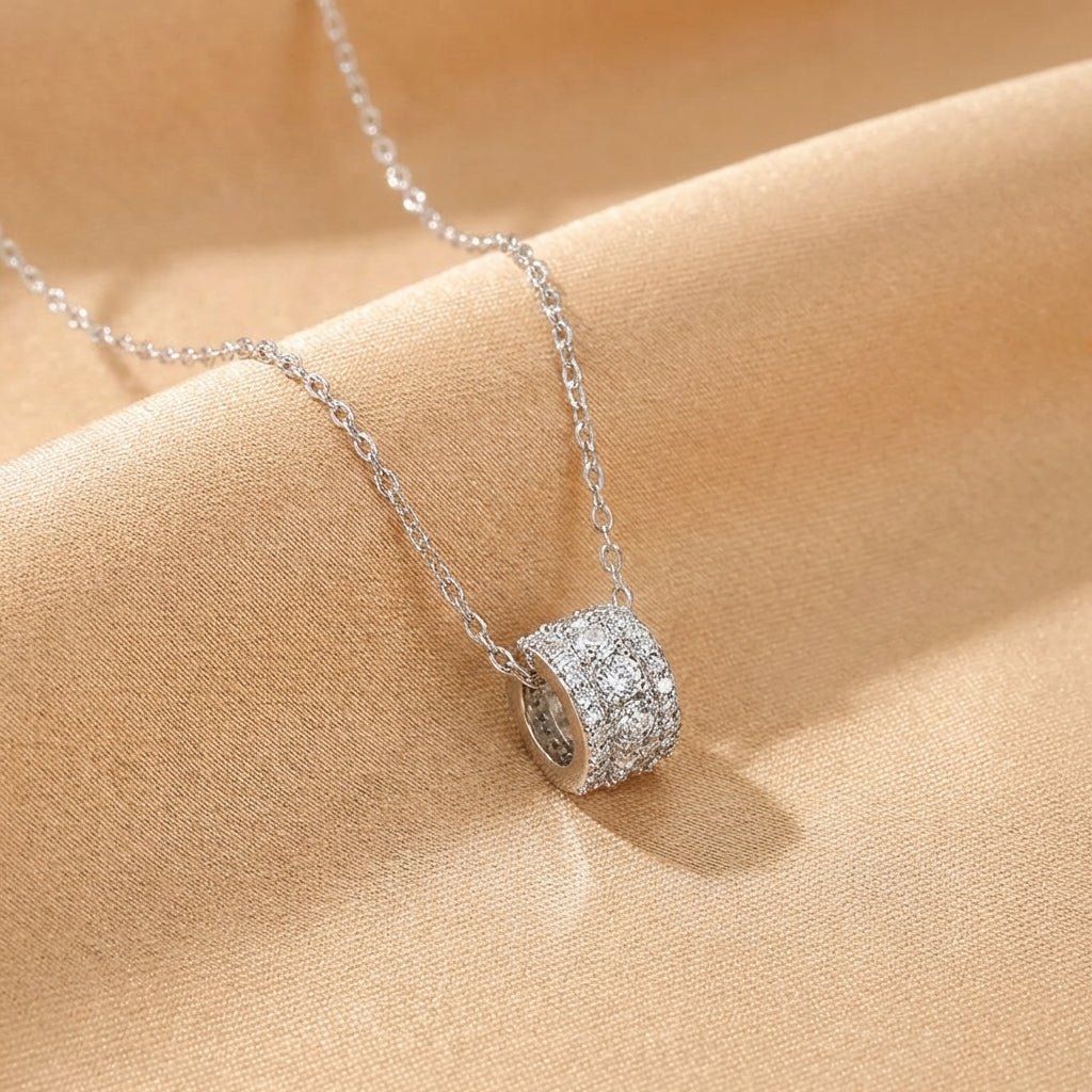 Collier Cristal de Roche – Écho Silencieux, Argent