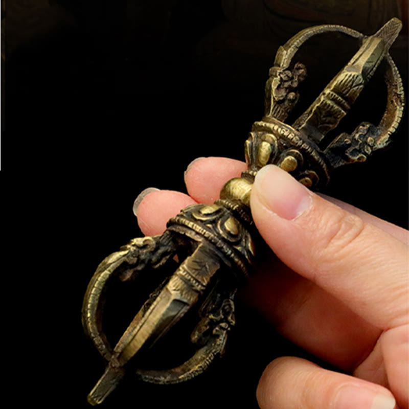 ATELIER-TIBET – Vajra Dorje Tibétain en Cuivre Fait Main au Népal | Décoration Méditation