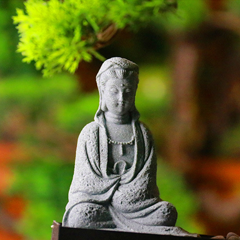 ATELIER-TIBET Statue Avalokiteshvara en grès – Bénédiction et sérénité pour la maison