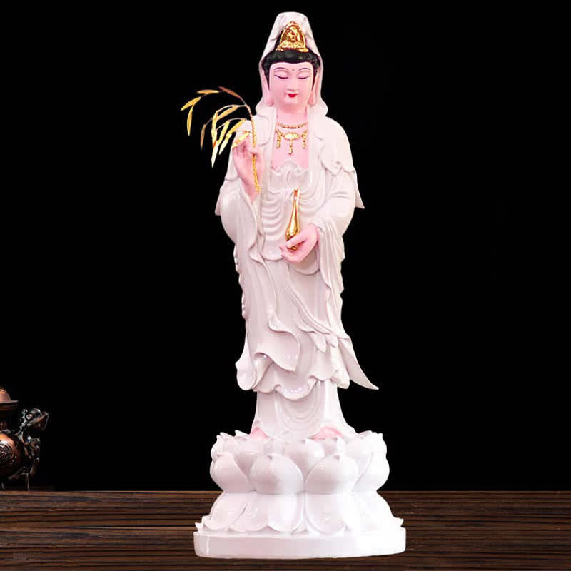 ATELIER-TIBET Figurine de Bodhisattva Avalokitesvara de Chenrezig Statue en résine Harmony Décoration de la maison