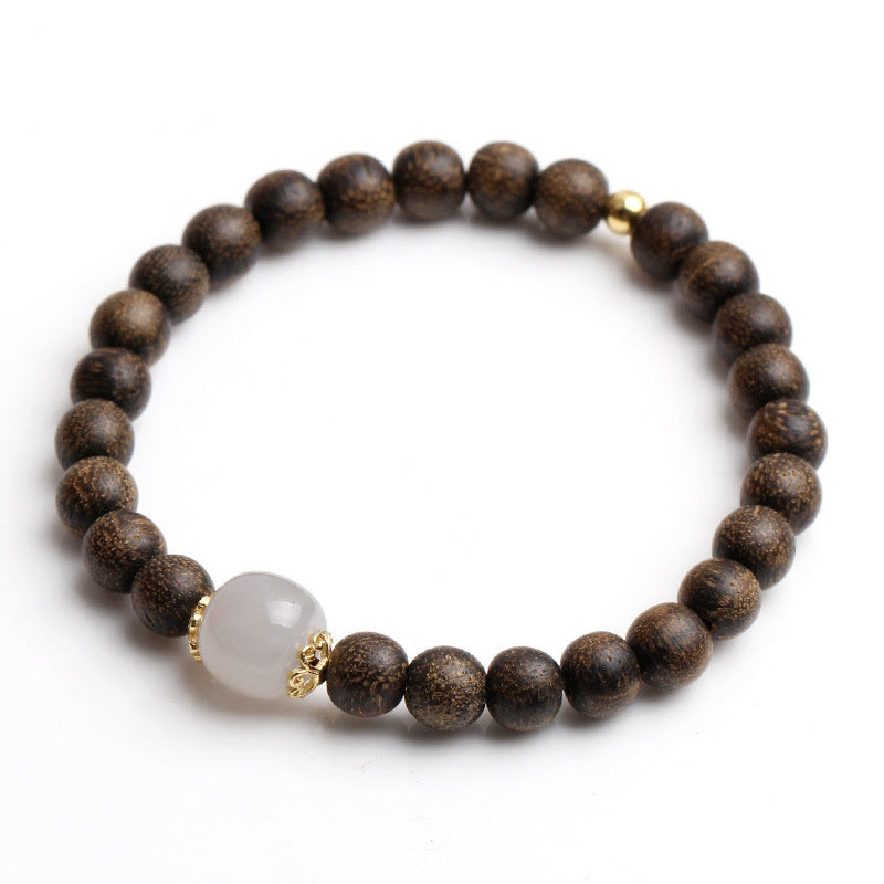 ATELIER-TIBET – Bracelet Force & Calme en Jade Naturel et Bois d’Agar | Équilibre & Sérénité