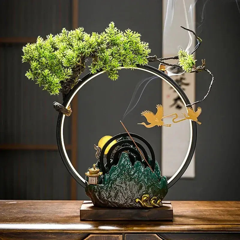 ATELIER-TIBET – Voie des Cimes · Porte-Encens LED Paysage Montagne