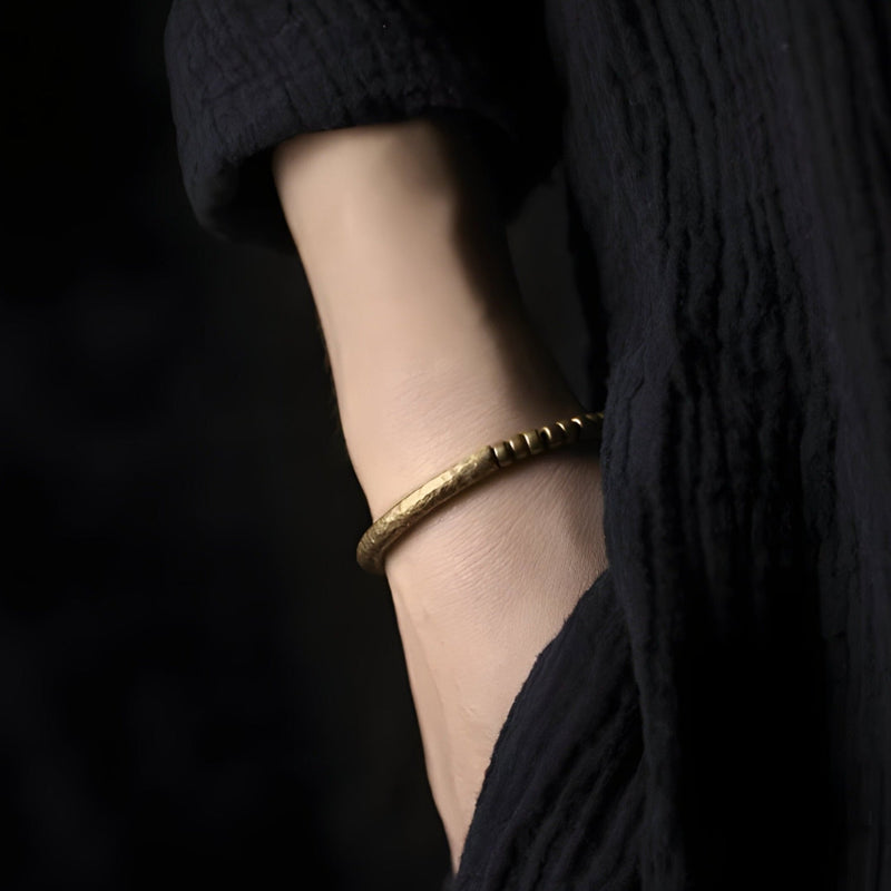 ATELIER-TIBET Bracelet en Cuivre avec Oeil de Tigre