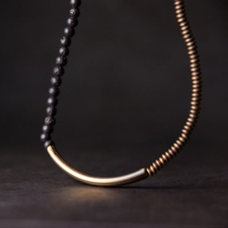 ATELIER-TIBET Bracelet en cuivre et Pierres de Lave