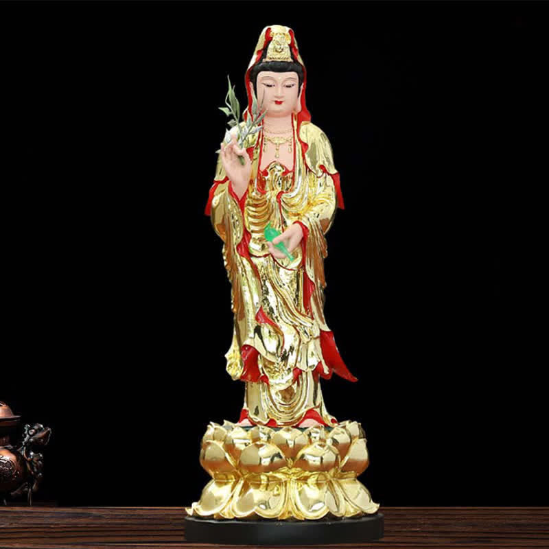 ATELIER-TIBET Figurine de Bodhisattva Avalokitesvara de Chenrezig Statue en résine Harmony Décoration de la maison