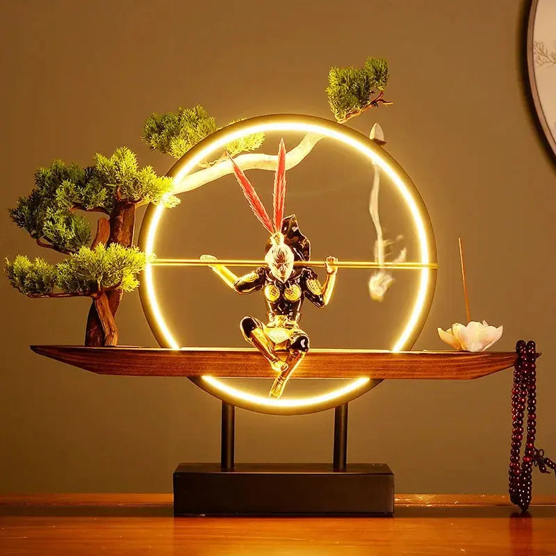 ATELIER-TIBET – Gardien Intérieur · Porte-Encens LED Guerrier Zen