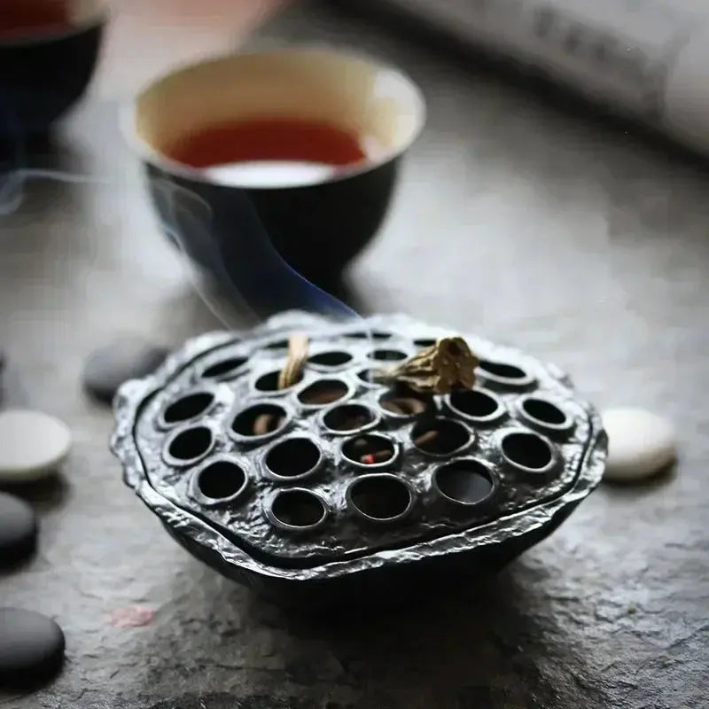 ATELIER-TIBET – Brûleur d’Encens Lotus en Laiton, Décoratif Zen & Yoga