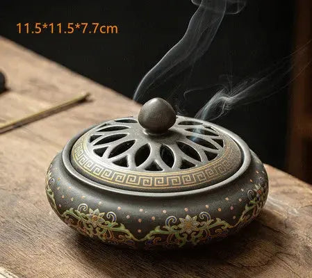ATELIER-TIBET – Brûleur d’Encens en Céramique Zen, Élégance & Sérénité