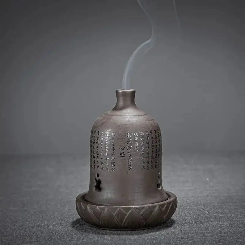 ATELIER-TIBET – Brûleur d’Encens en Céramique Calligraphie, Esprit Zen