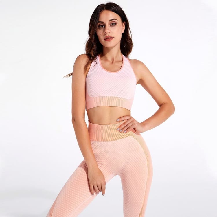ATELIER-TIBET – Ensemble de Yoga Sans Coutures en Nylon (Soutien-Gorge, Veste & Legging)