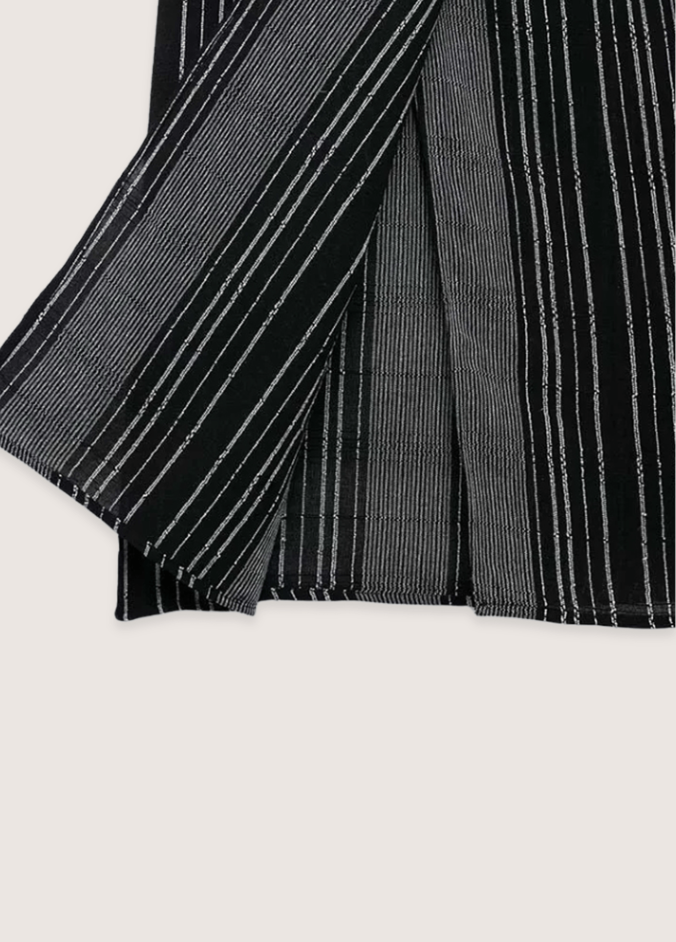Ensemble kimono femme coton motif rayure noir – Shima