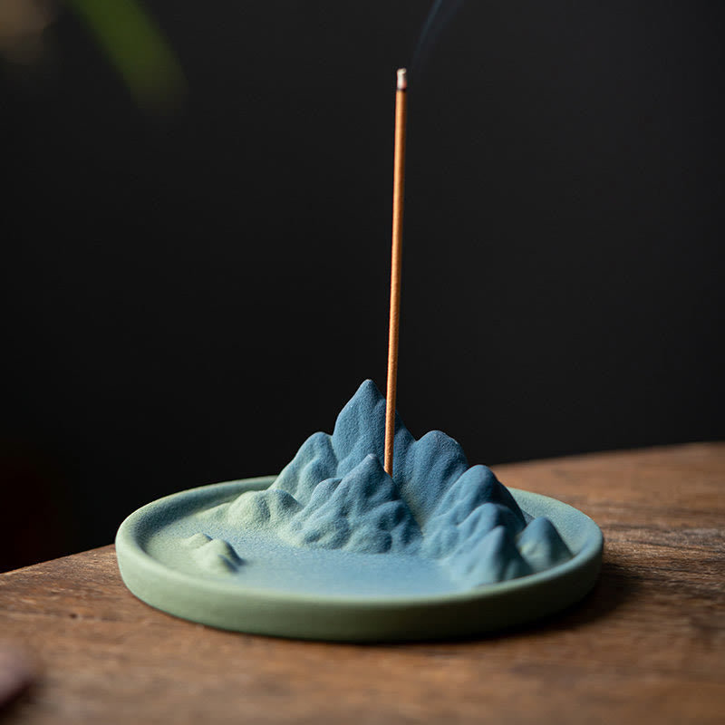 ATELIER-TIBET Brûleur d'encens à refoulement en céramique Creative Mountain River