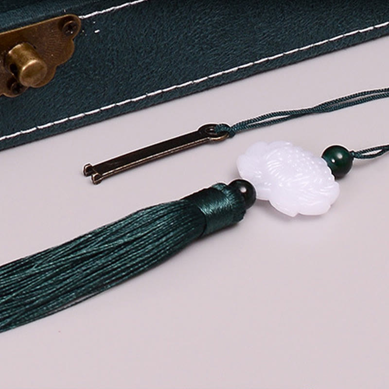 ATELIER-TIBET – Mala 108 Perles Liuli Verre Traditionnel avec Charms Zodiac
