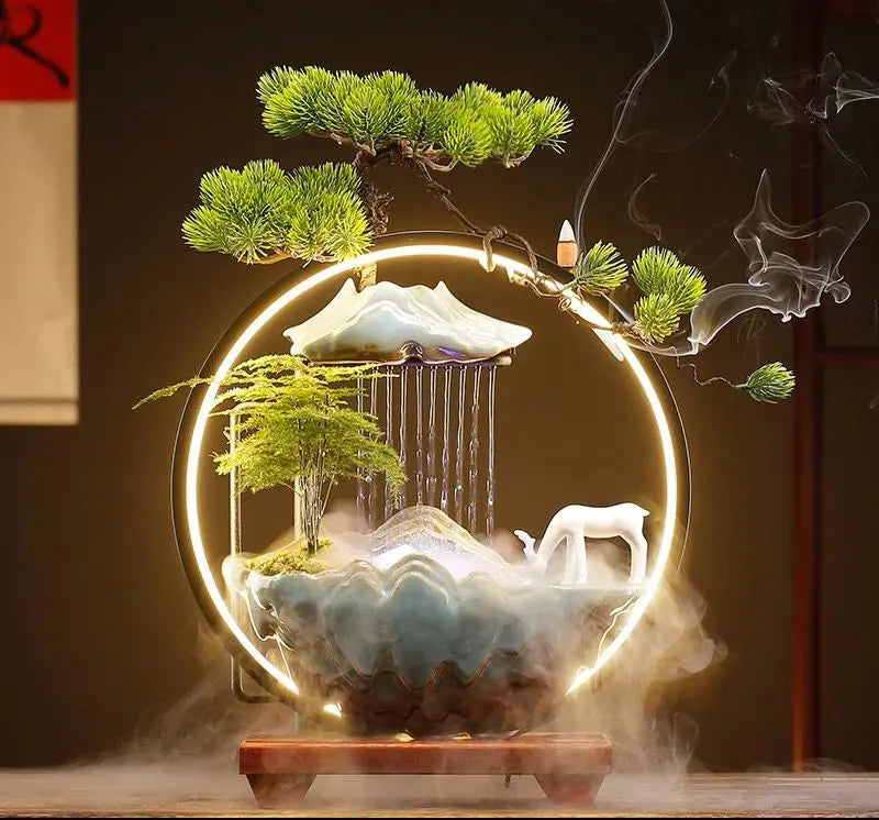 ATELIER-TIBET – Souffle Clair · Fontaine d’Encens LED Cascade Zen