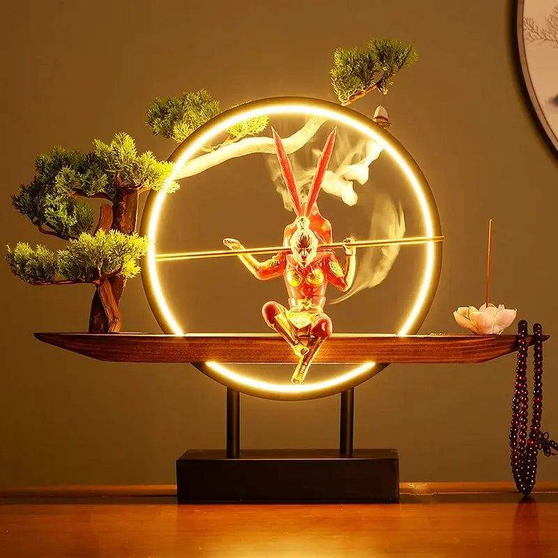 ATELIER-TIBET – Gardien Intérieur · Porte-Encens LED Guerrier Zen