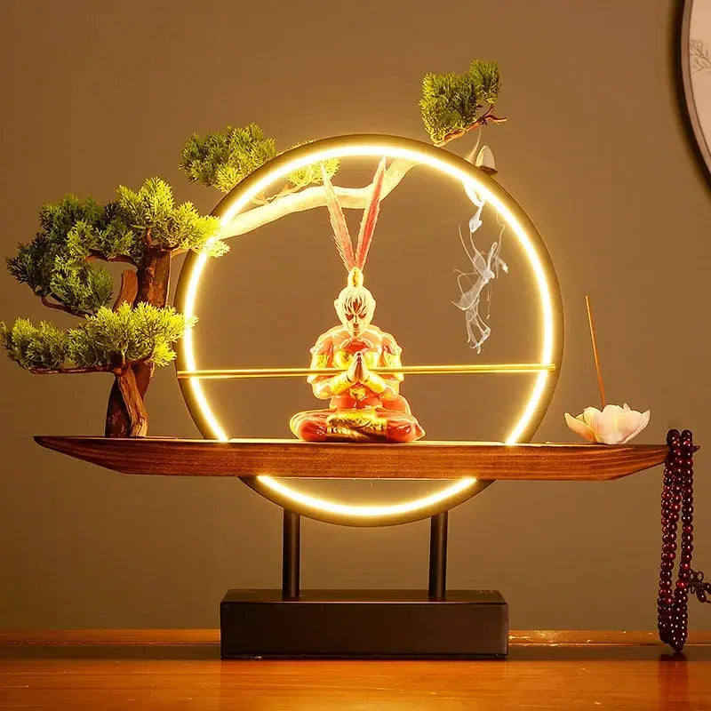 ATELIER-TIBET – Gardien Intérieur · Porte-Encens LED Guerrier Zen