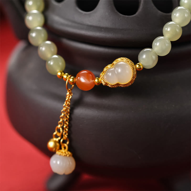 ATELIER-TIBET Bracelet Lotus Jade Hetian & Argent 925 – Abondance & Élégance