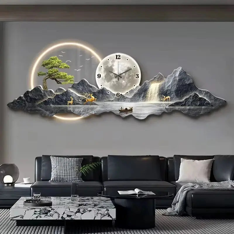 ATELIER-TIBET – Horloge Murale Japonaise Lumineuse Zen & Minimaliste