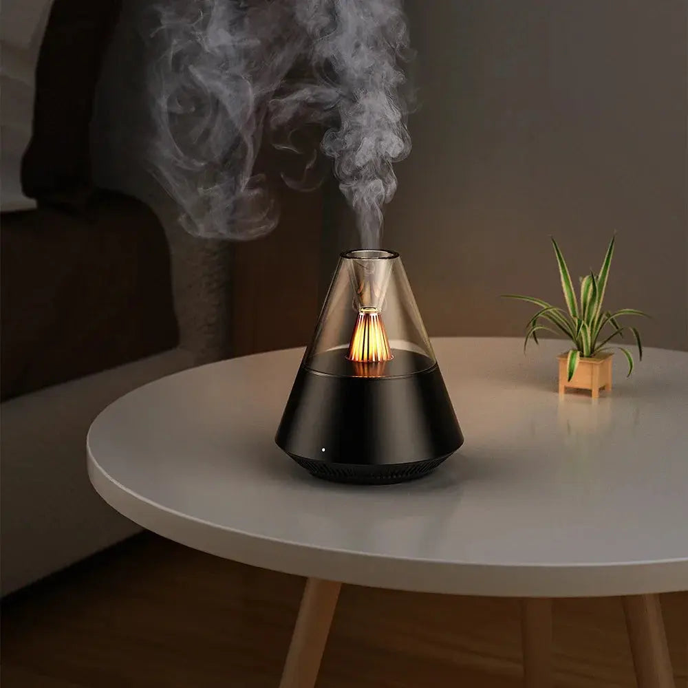 ATELIER-TIBET – Diffuseur d’Huiles Essentielles Effet Flamme avec Télécommande