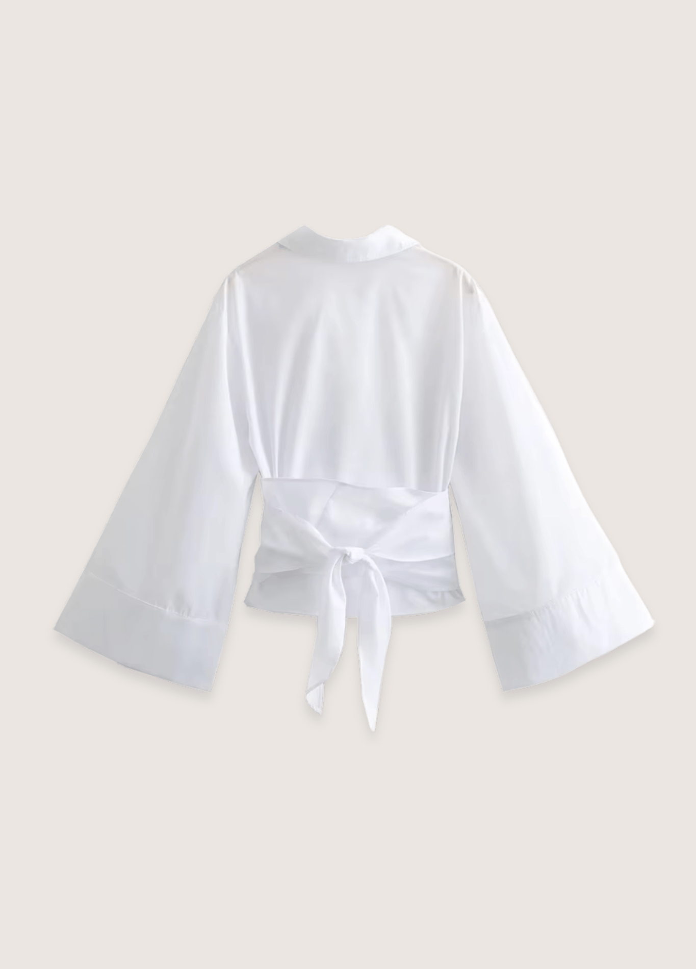 Kimono court femme satiné uni blanc – Cache-coeur