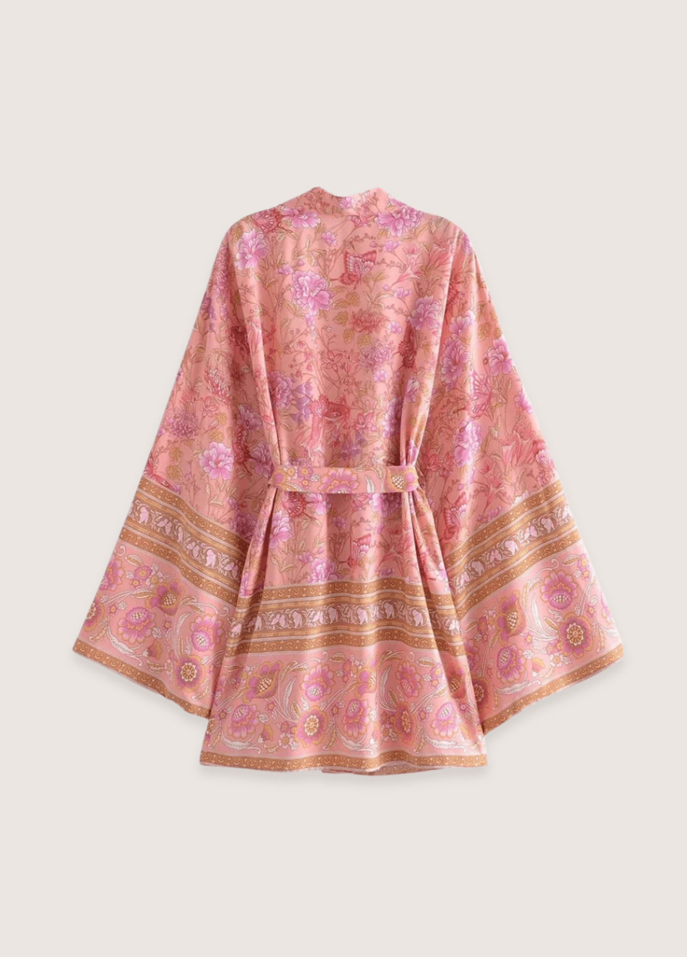 Kimono court femme floral rose – Bloom