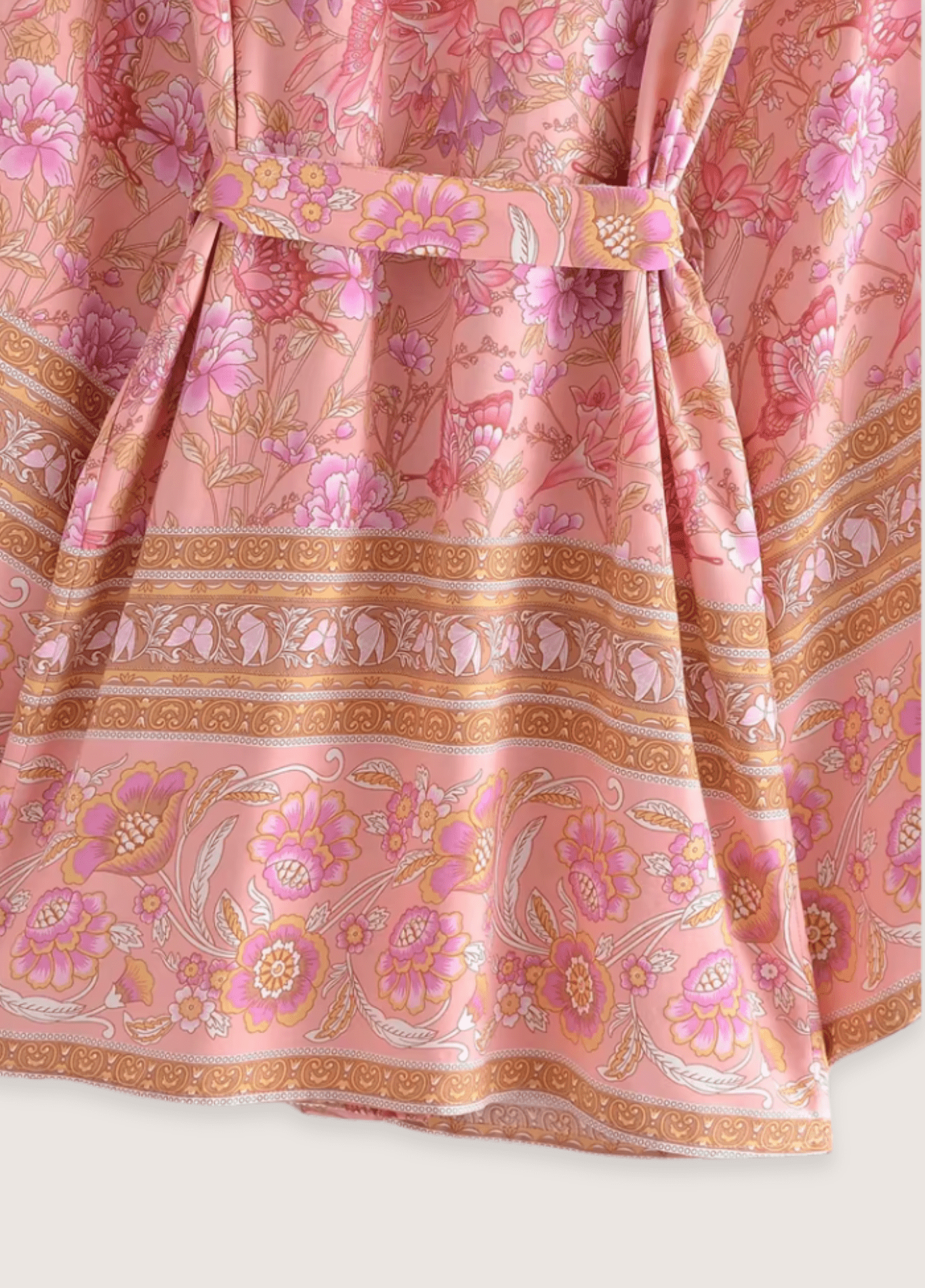 Kimono court femme floral rose – Bloom