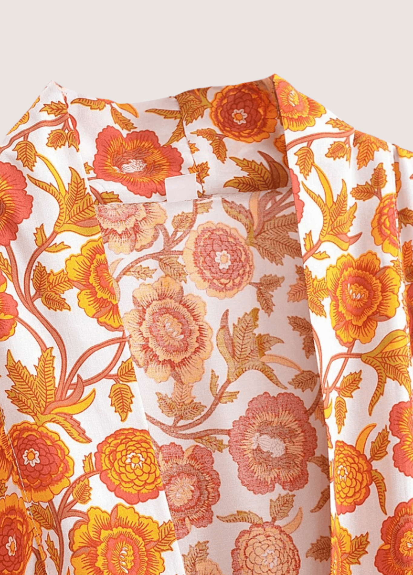 Kimono court femme viscose jaune