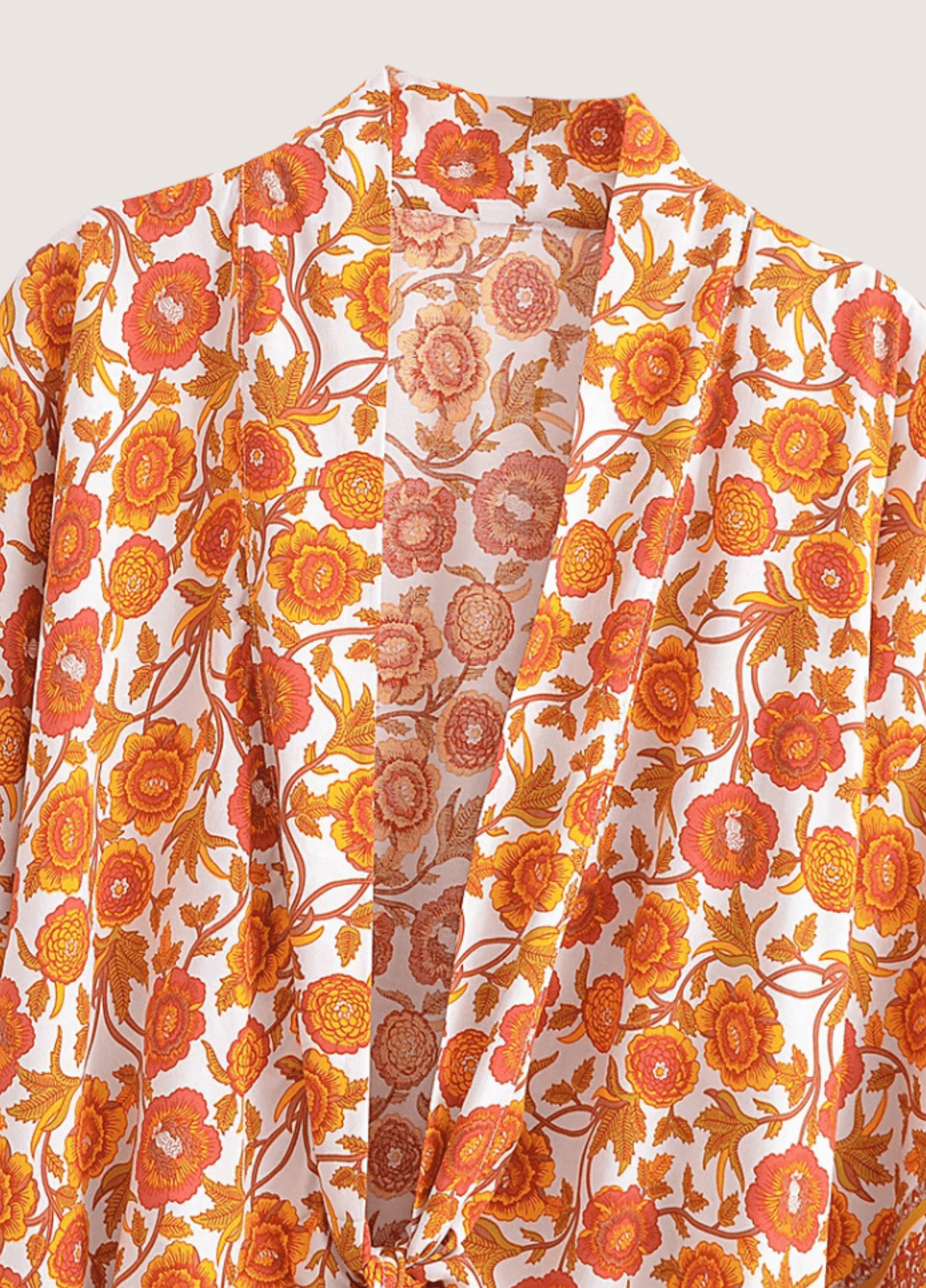 Kimono court femme viscose jaune