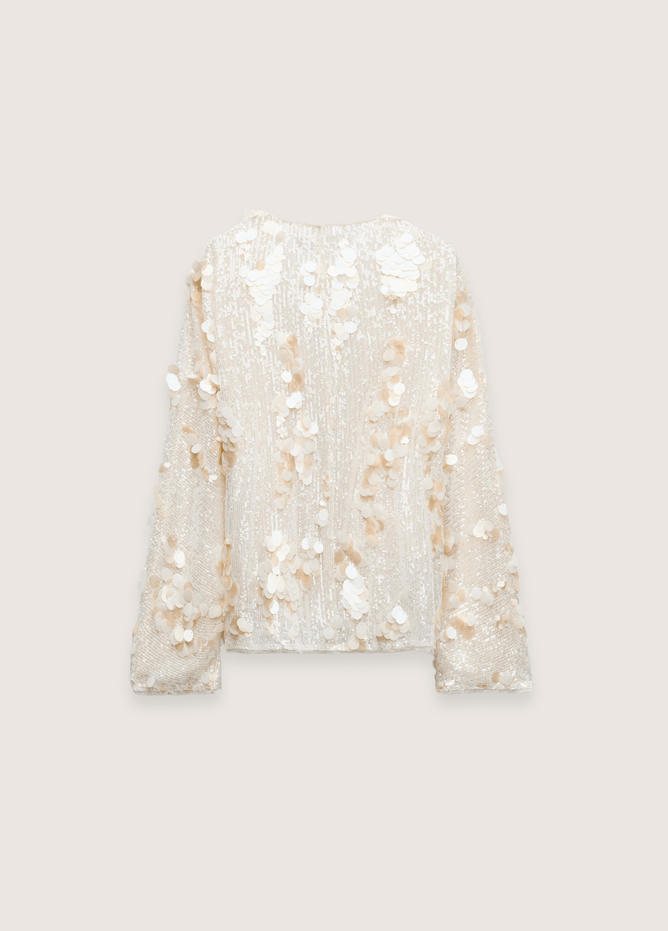 Kimono court femme satiné motif cerisier écru – Hikari