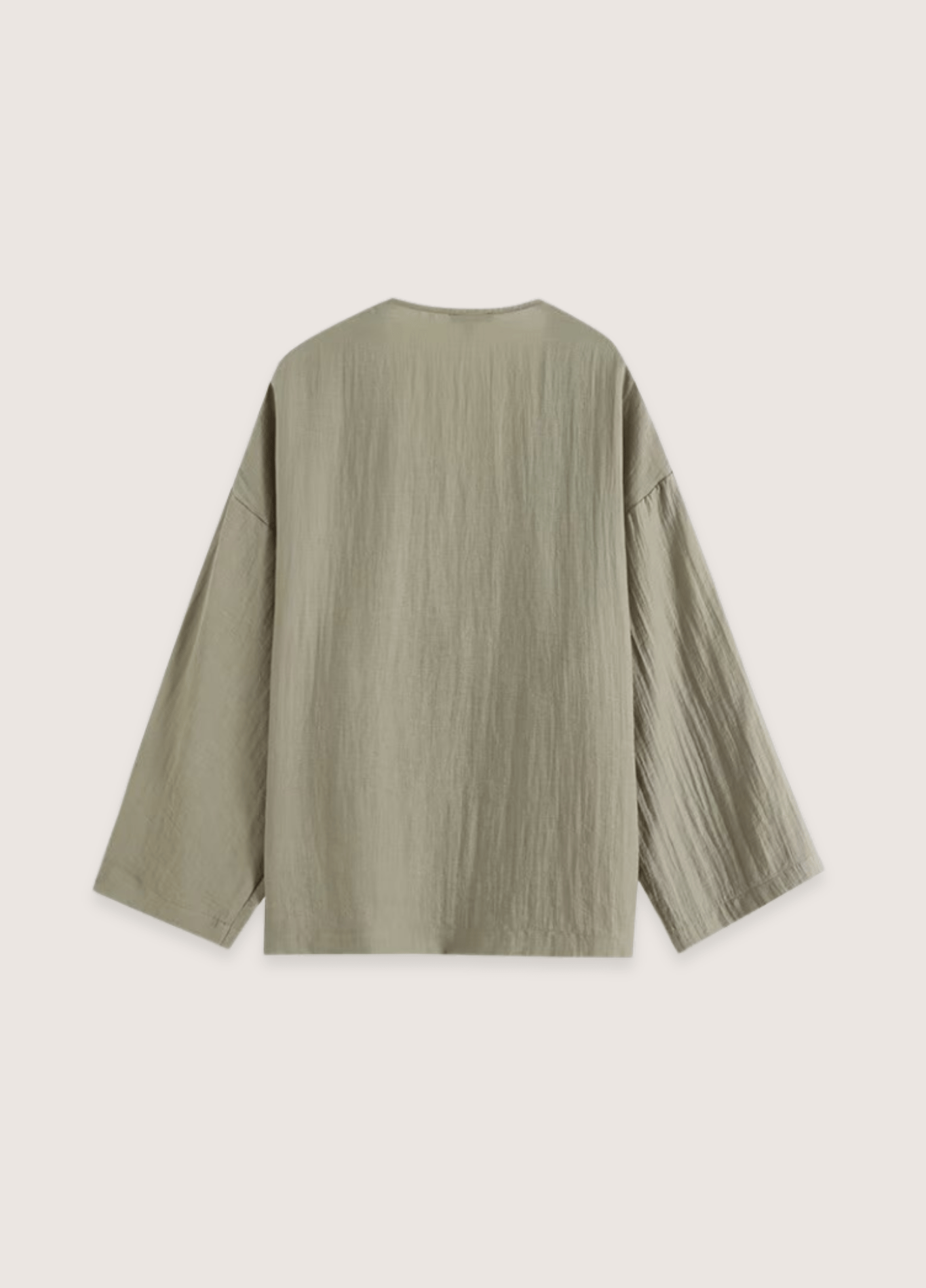 Kimono court femme lin vert