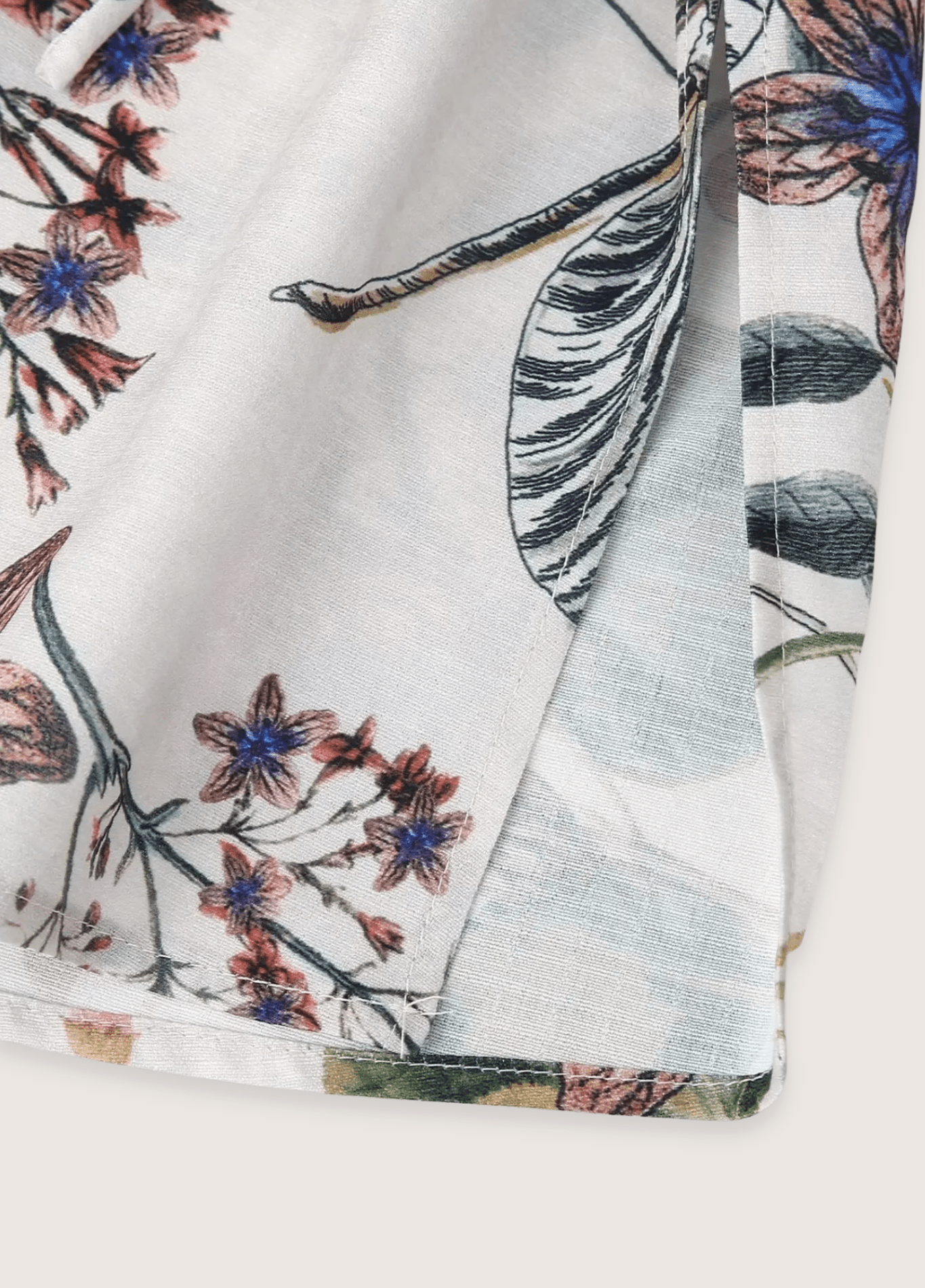 Kimono court femme motif pivoine blanc – Yoko