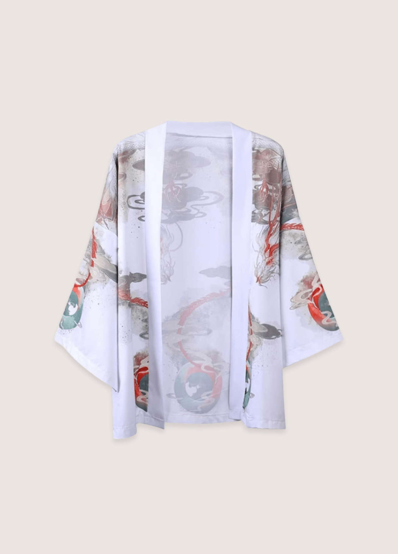 Kimono mixte motif dragon blanc (Édition Prestige) II