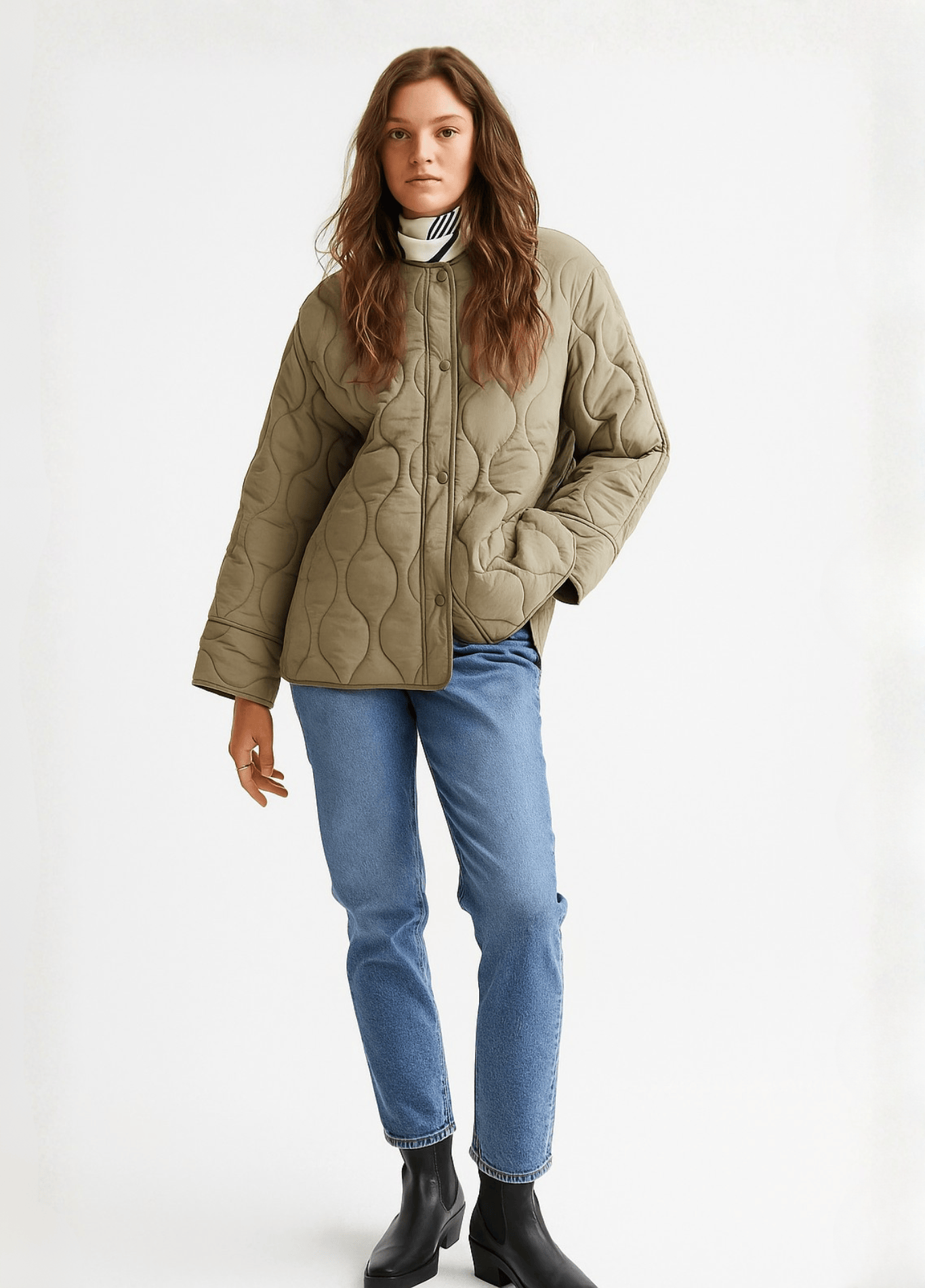 Veste kimono femme uni beige