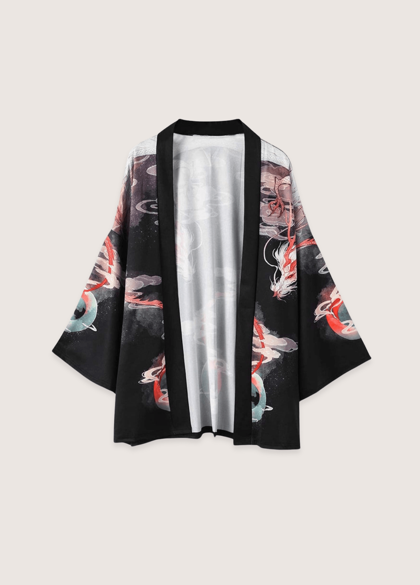 Kimono mixte motif dragon noir – Dragon Céleste