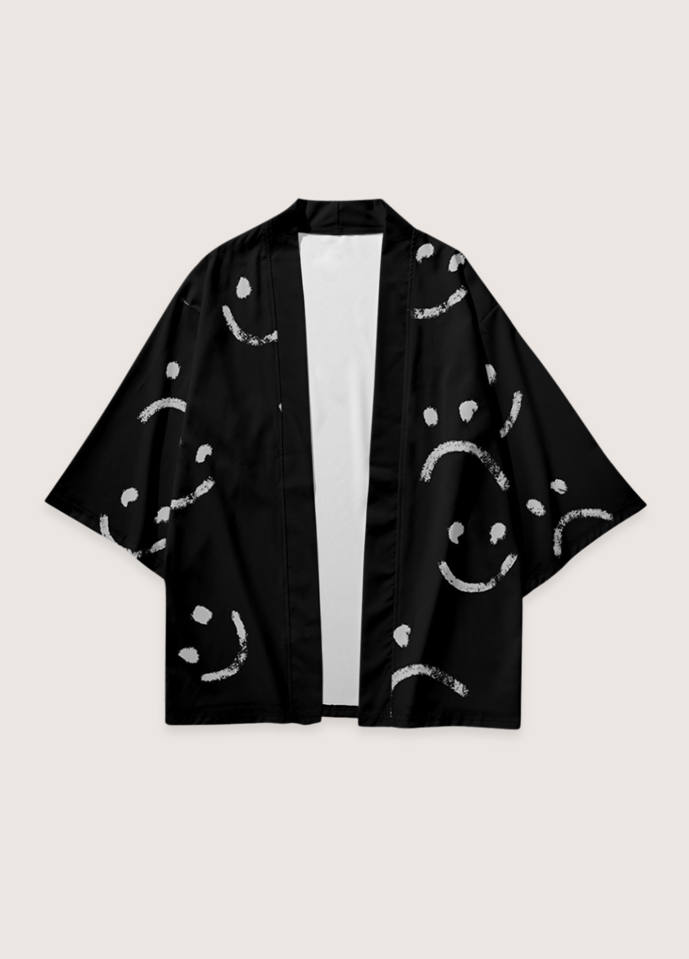 Kimono femme noir – Smiley