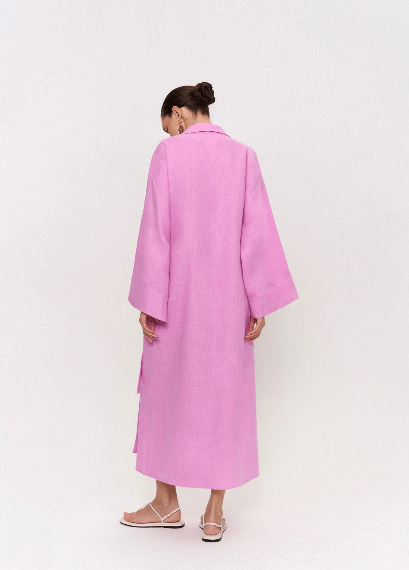 Robe kimono femme coton floral rose – Bara Style