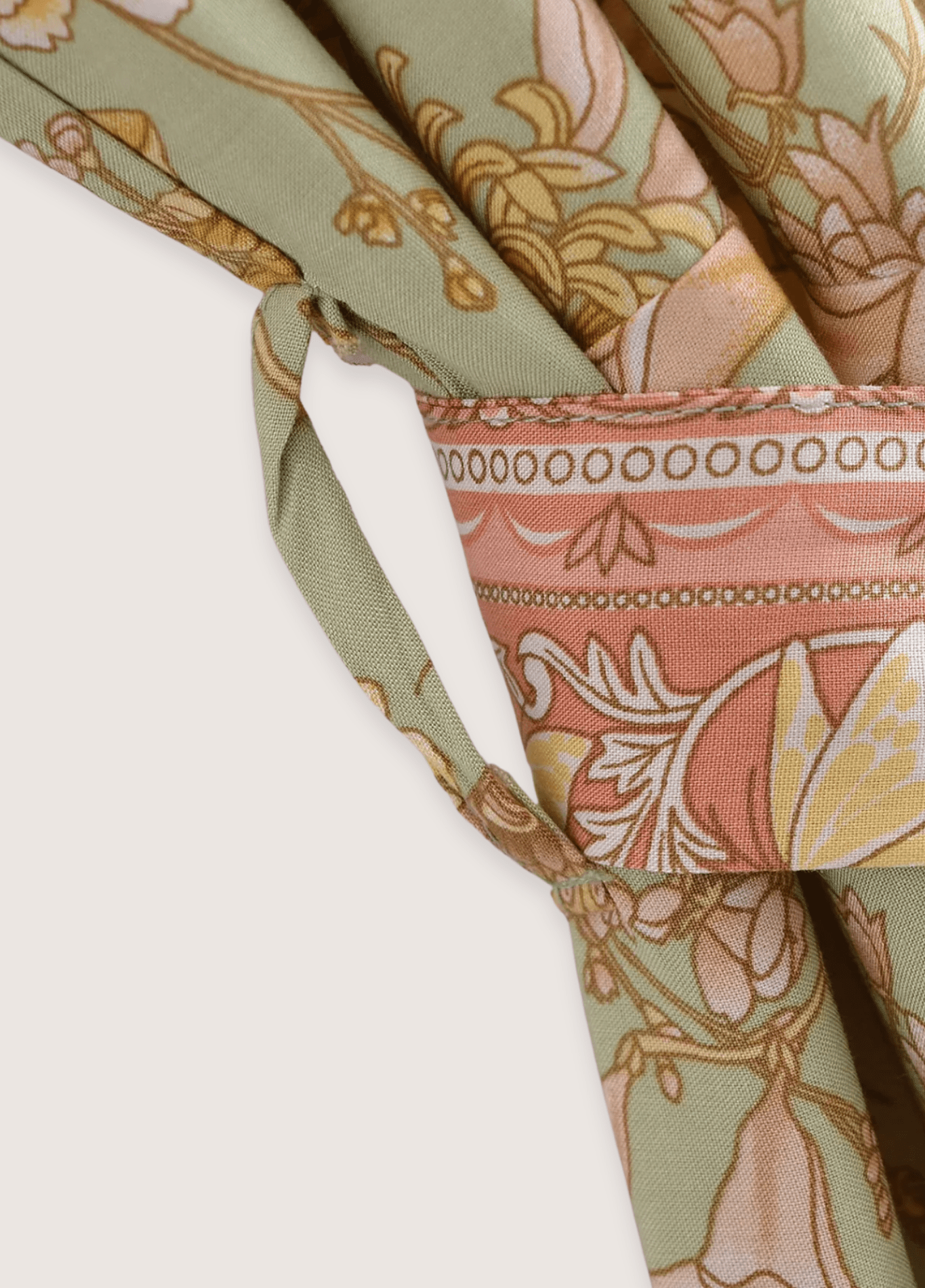 Kimono long femme floral jaune