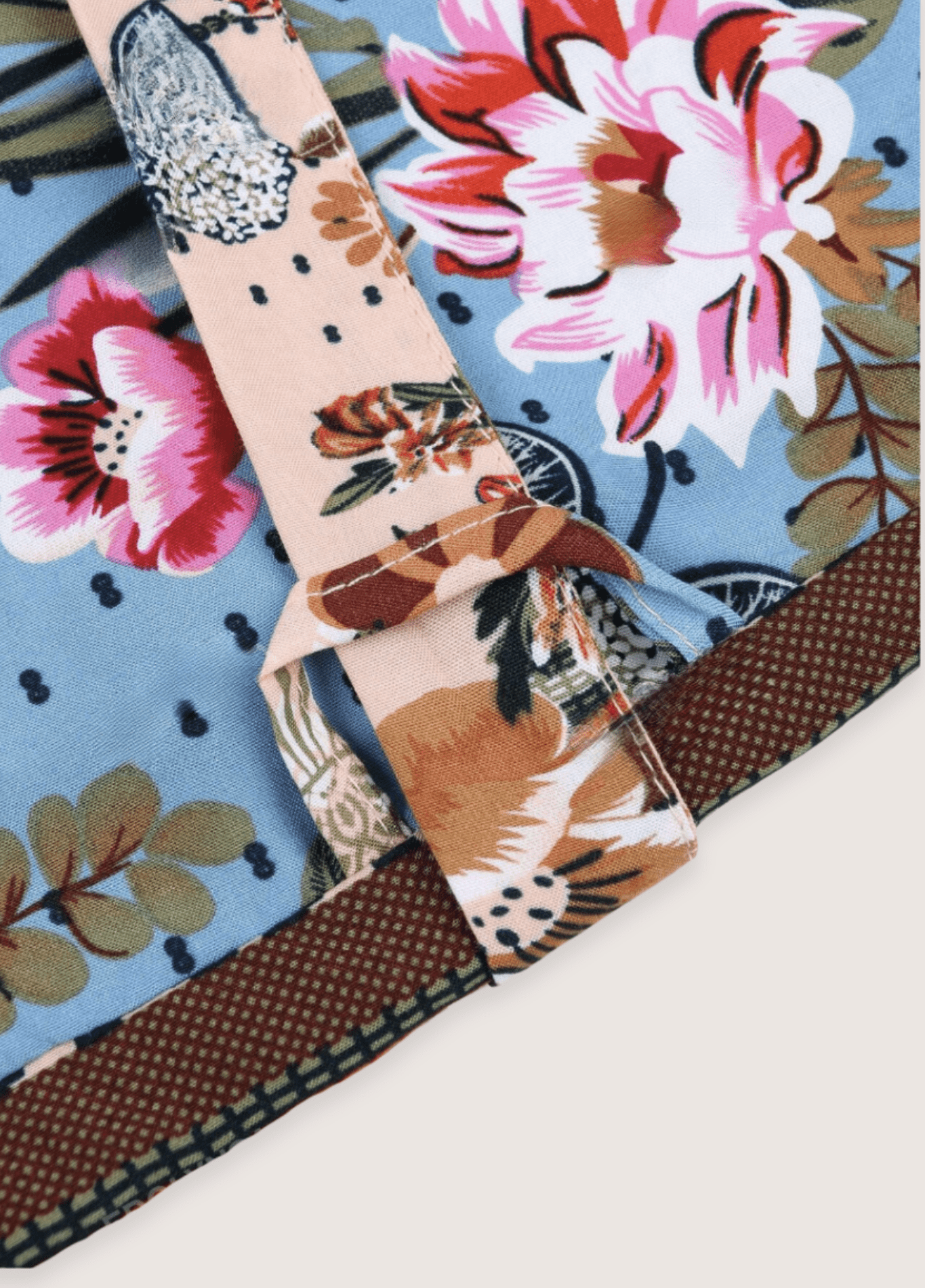 Kimono long femme coton floral multi – Bohème Patchwork Multicolore