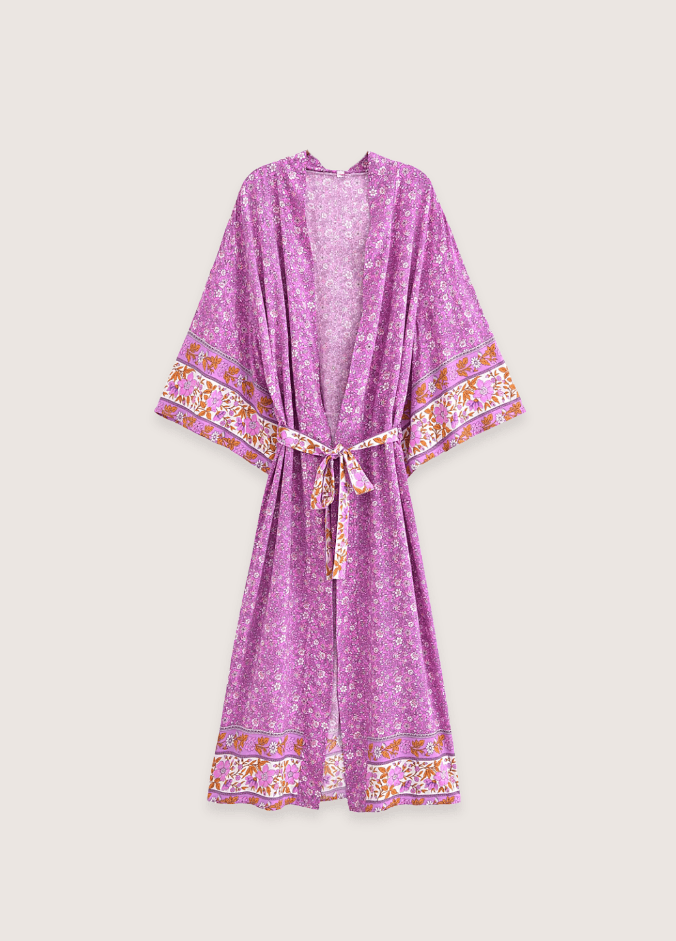 Kimono long femme floral rose – Floral Fuchsia
