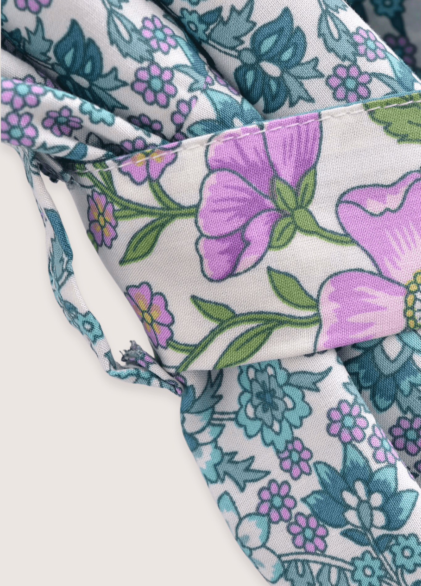 Kimono long femme motif pivoine turquoise – Floral Turquoise